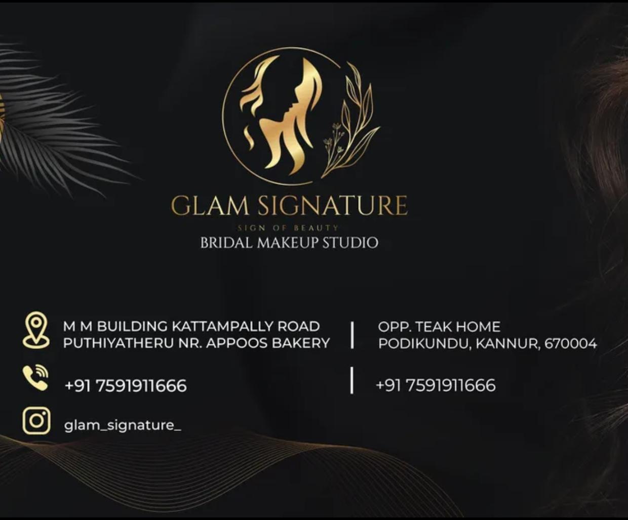Glam Signature Bridal Makeup Studio Ladies Beauty Parlour kannur